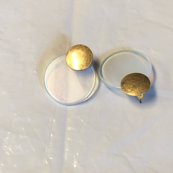 Two pairs Brass Acrylic Earring - Picture 8 of 8